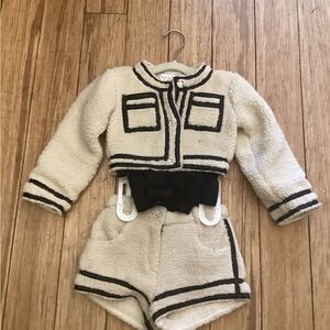 Ooh! La, La! Couture Cream and Black Kids Ensemble